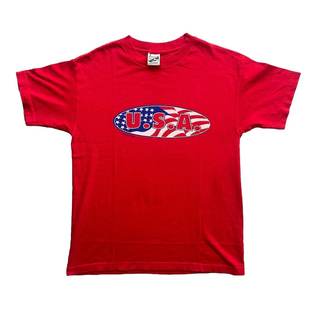 VTG 90s WCW Lex Luger Wrestling T Shirt Red Made In USA The American Adult M '98